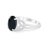 Celtic Oval Wedding Engagement Ring Round Cubic Zirconia 925 Sterling Silver