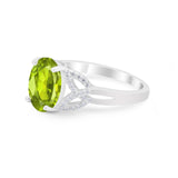 Celtic Oval Wedding Engagement Ring Round Cubic Zirconia 925 Sterling Silver