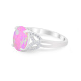 Celtic Oval Wedding Engagement Ring Round Cubic Zirconia 925 Sterling Silver