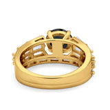 Two Piece Ring Band Bridal Round Simulated Cubic Zirconia 925 Sterling Silver