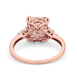 Art Deco Wedding Ring Round Simulated Cubic Zirconia 925 Sterling Silver