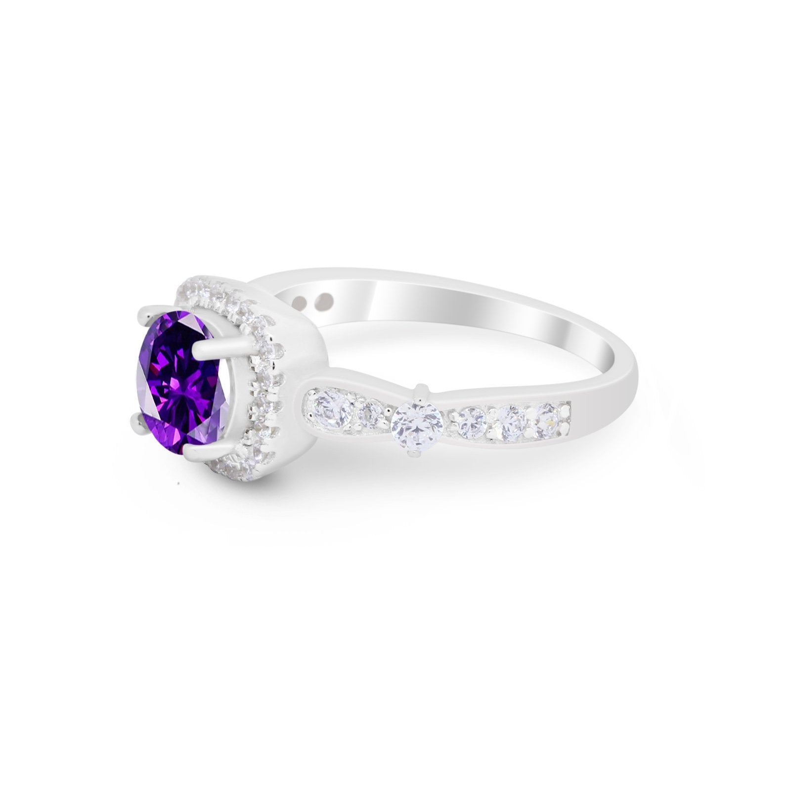 Vintage Art Deco Wedding Engagement Ring Round Cubic Zirconia 925 Sterling Silve-