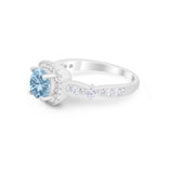 Vintage Art Deco Wedding Engagement Ring Round Cubic Zirconia 925 Sterling Silve-