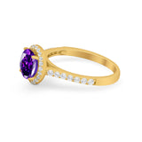 Accent Dazzling Wedding Ring Round Simulated Cubic Zirconia 925 Sterling Silver