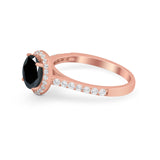 Accent Dazzling Wedding Ring Round Simulated Cubic Zirconia 925 Sterling Silver
