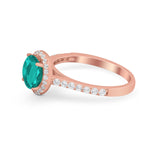 Accent Dazzling Wedding Ring Round Simulated Cubic Zirconia 925 Sterling Silver