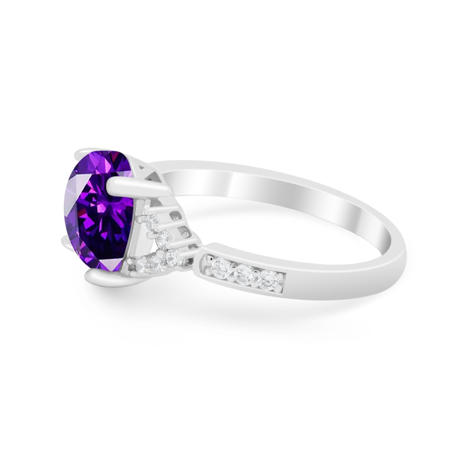 Art Deco Oval Wedding Ring Simulated Cubic Zirconia 925 Sterling Silver
