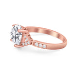 Art Deco Oval Wedding Ring Simulated Cubic Zirconia 925 Sterling Silver