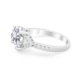 Art Deco Oval Wedding Ring Simulated Cubic Zirconia 925 Sterling Silver