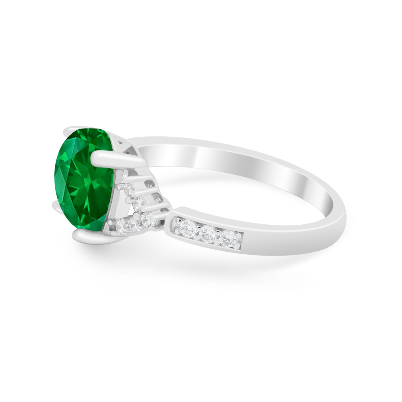 Art Deco Oval Wedding Ring Simulated Cubic Zirconia 925 Sterling Silver