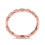 3mm Full Eternity Art Deco Marquise & Heart Wedding Band Simulated Cubic Zirconia 925 Sterling Silver