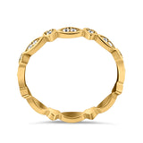 3mm Full Eternity Art Deco Marquise & Heart Wedding Band Simulated Cubic Zirconia 925 Sterling Silver