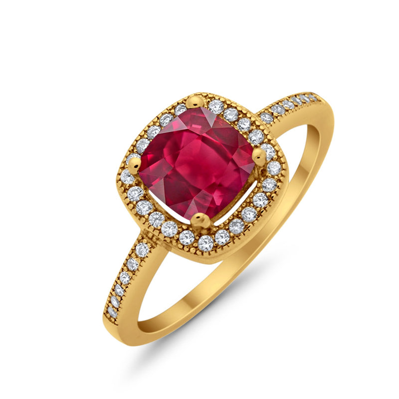 Halo Art Deco Design Ring Round Simulated Cubic Zirconia 925 Sterling Silver