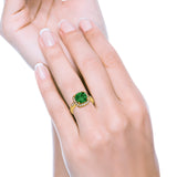 Halo Wedding Ring Cushion Cut Simulated CZ 925 Sterling Silver