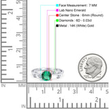 14K Gold 0.87ct Round G SI Diamond Engagement Ring Size 6.5