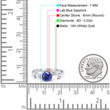 14K Gold 0.87ct Round G SI Diamond Engagement Ring Size 6.5