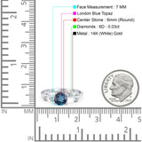 14K Gold 0.87ct Round G SI Diamond Engagement Ring Size 6.5