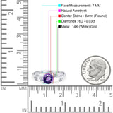 14K Gold 0.87ct Round G SI Diamond Engagement Ring Size 6.5