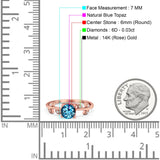 14K Gold 0.87ct Round G SI Diamond Engagement Ring Size 6.5