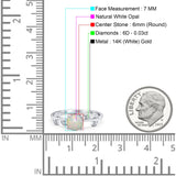 14K Gold 0.87ct Round G SI Diamond Engagement Ring Size 6.5