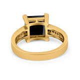 Cushion Cut Wedding Ring Simulated Cubic Zirconia Accent 925 Sterling Silver