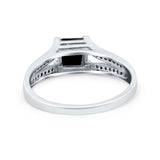 Princess Cut Wedding Ring Simulated Cubic Zirconia 925 Sterling Silver