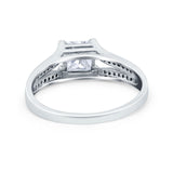 Princess Cut Wedding Ring Simulated Cubic Zirconia 925 Sterling Silver