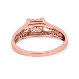 Princess Cut Wedding Ring Simulated Cubic Zirconia 925 Sterling Silver