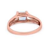 Princess Cut Wedding Ring Simulated Cubic Zirconia 925 Sterling Silver