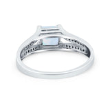 Princess Cut Wedding Ring Simulated Cubic Zirconia 925 Sterling Silver