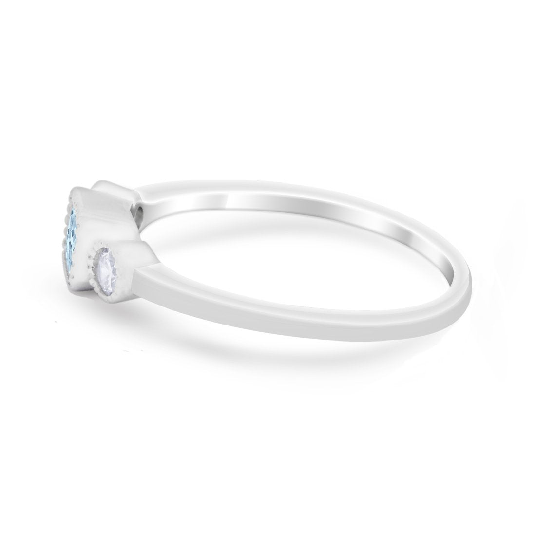 Petite Dainty Fashion Thumb Ring Simulated Cubic Zirconia 925 Sterling Silver