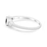 Petite Dainty Fashion Thumb Ring Simulated Cubic Zirconia 925 Sterling Silver