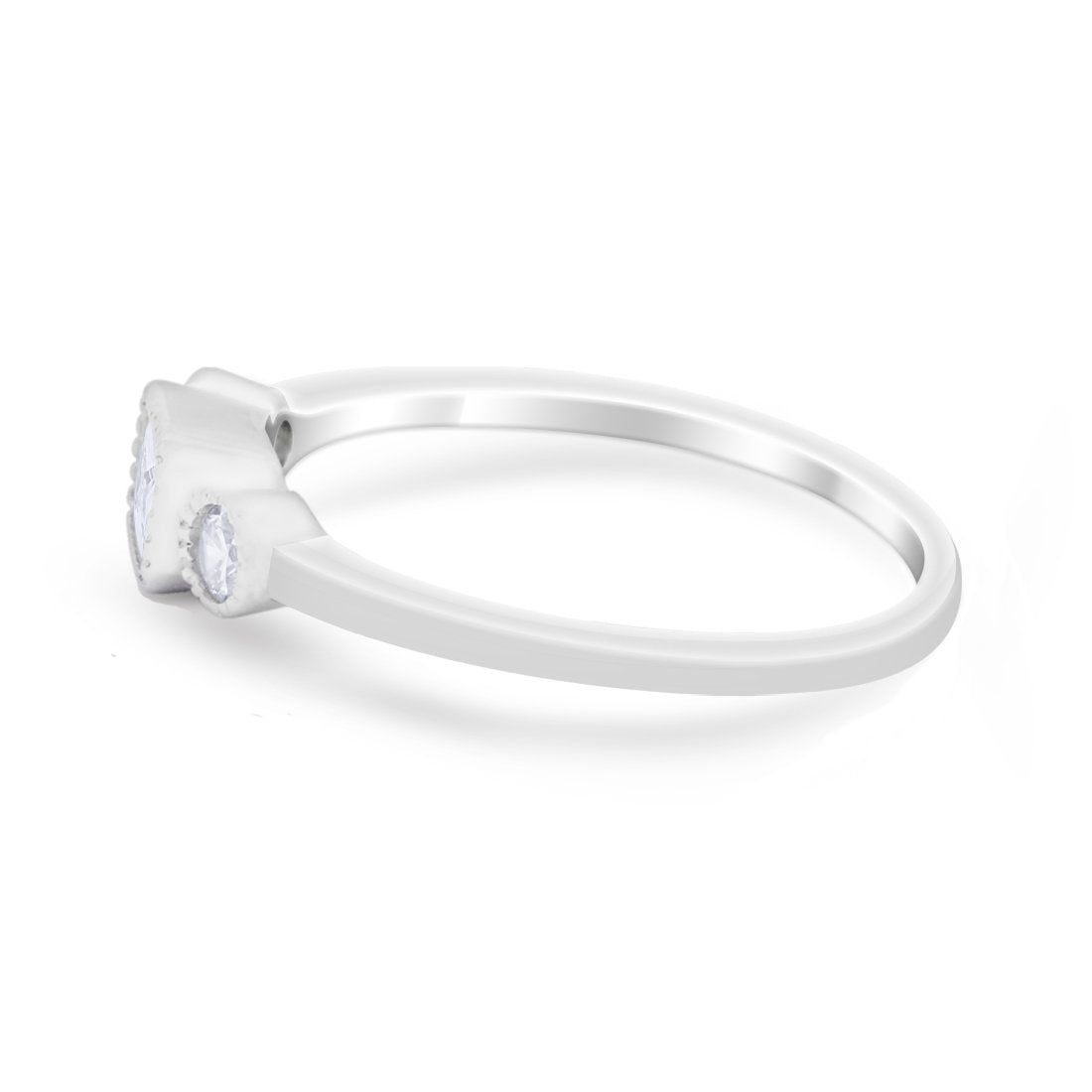 Petite Dainty Fashion Thumb Ring Simulated Cubic Zirconia 925 Sterling Silver