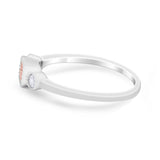 Petite Dainty Fashion Thumb Ring Simulated Cubic Zirconia 925 Sterling Silver