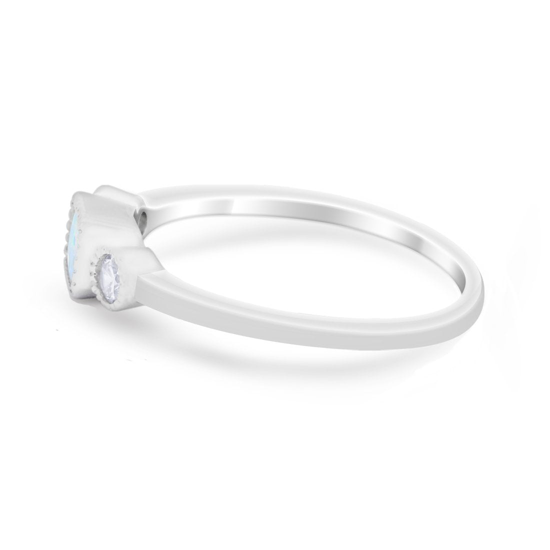 Petite Dainty Fashion Thumb Ring Simulated Cubic Zirconia 925 Sterling Silver