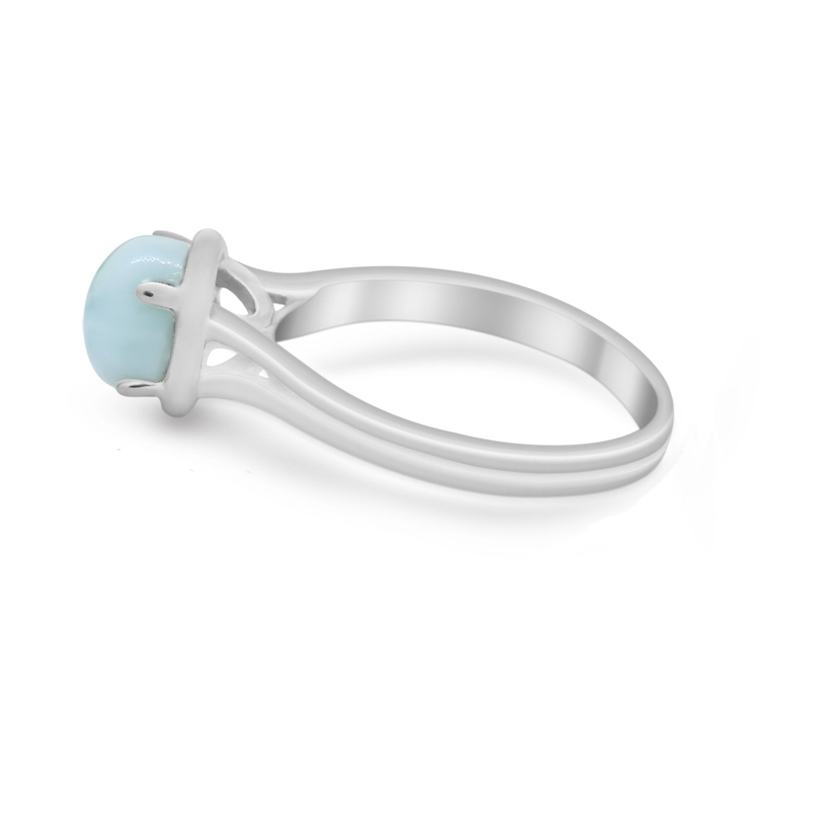 Solitaire Simulated Cubic Zirconia Wedding Ring Double Band 925 Sterling Silver