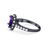 Solitaire Accent Wedding Ring Simulated Cubic Zirconia 925 Sterling Silver
