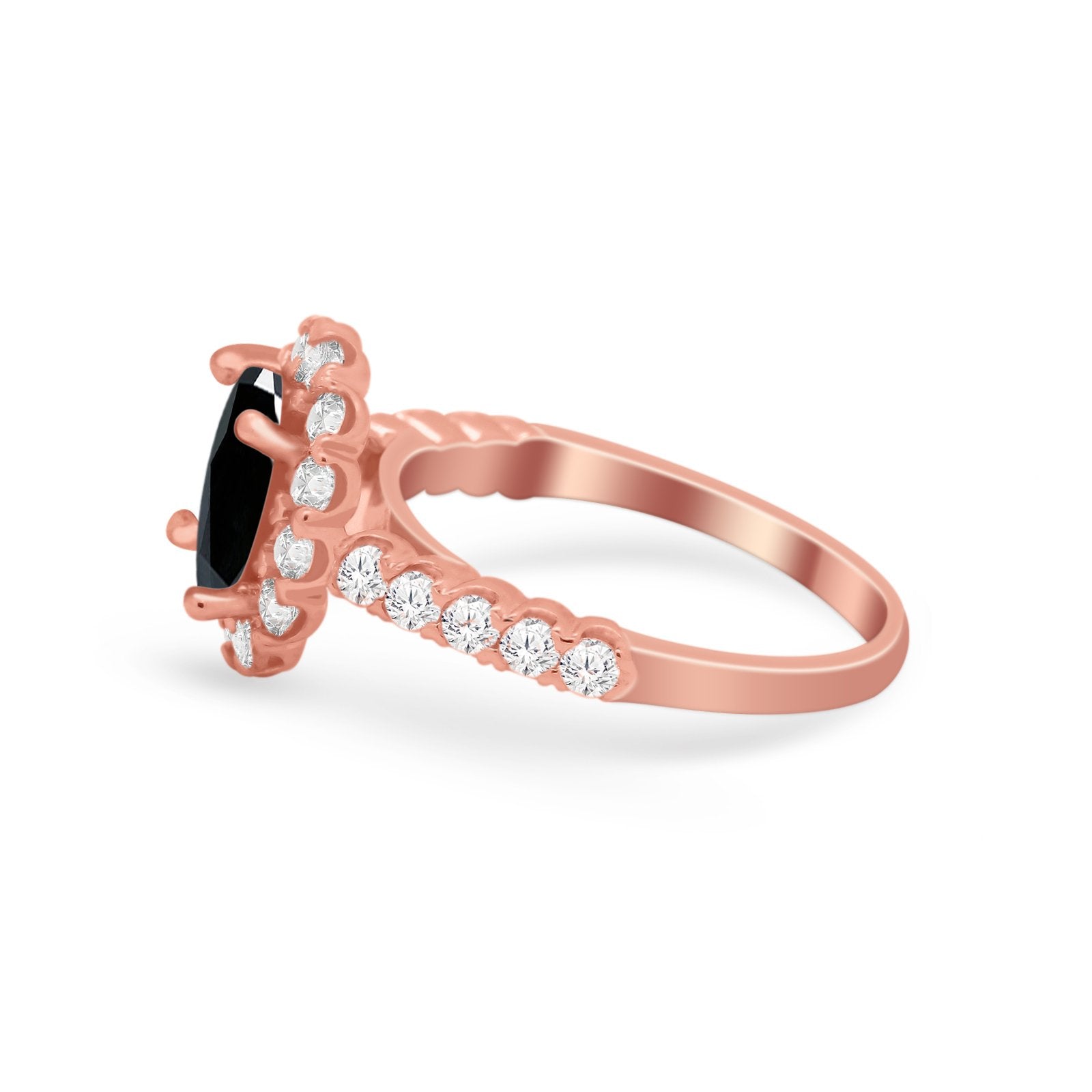 Solitaire Accent Wedding Ring Simulated Cubic Zirconia 925 Sterling Silver