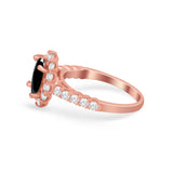 Solitaire Accent Wedding Ring Simulated Cubic Zirconia 925 Sterling Silver