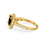 Solitaire Accent Wedding Ring Simulated Cubic Zirconia 925 Sterling Silver