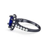 Solitaire Accent Wedding Ring Simulated Cubic Zirconia 925 Sterling Silver
