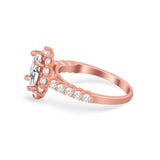 Solitaire Accent Wedding Ring Simulated Cubic Zirconia 925 Sterling Silver
