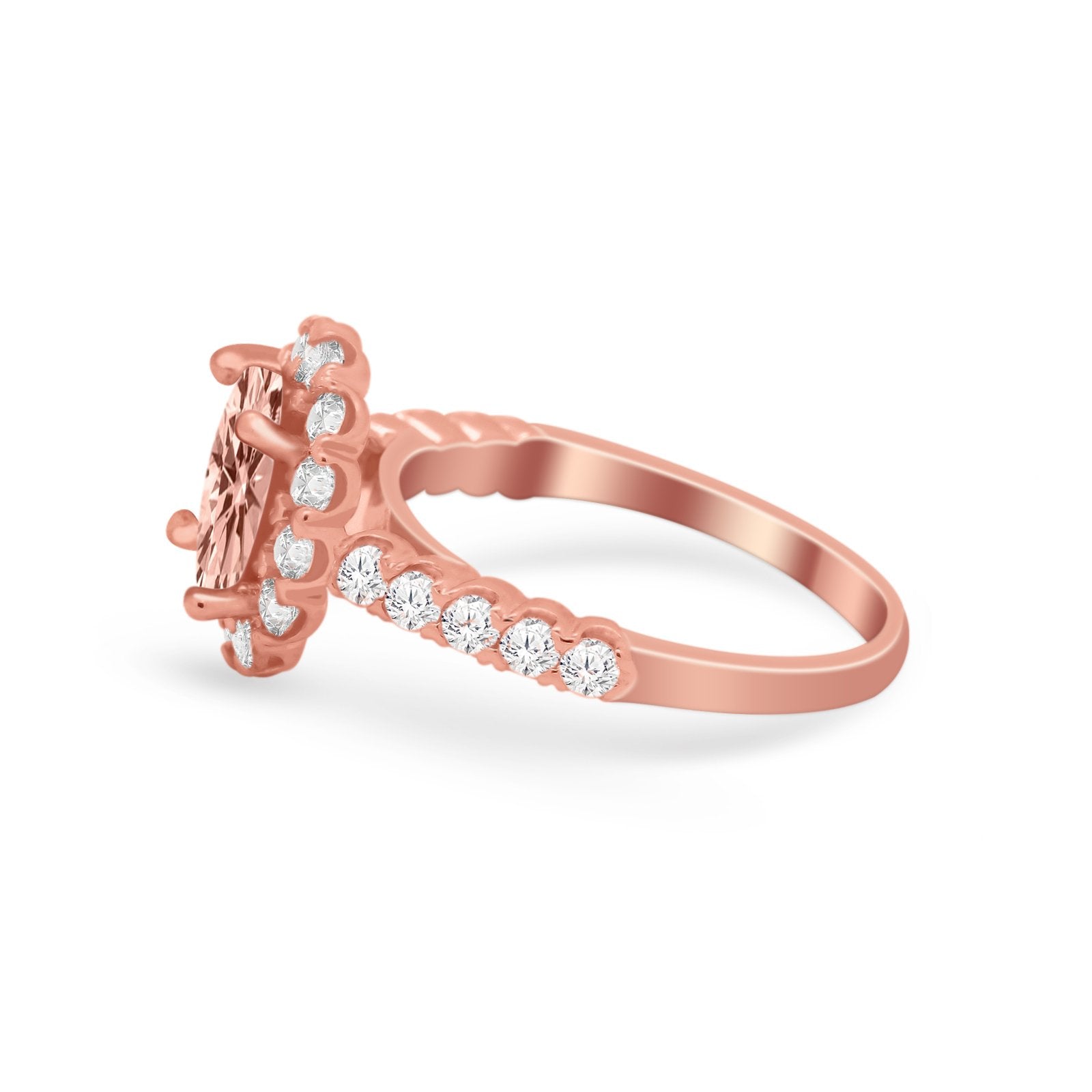 Solitaire Accent Wedding Ring Simulated Cubic Zirconia 925 Sterling Silver