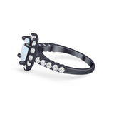 Solitaire Accent Wedding Ring Simulated Cubic Zirconia 925 Sterling Silver