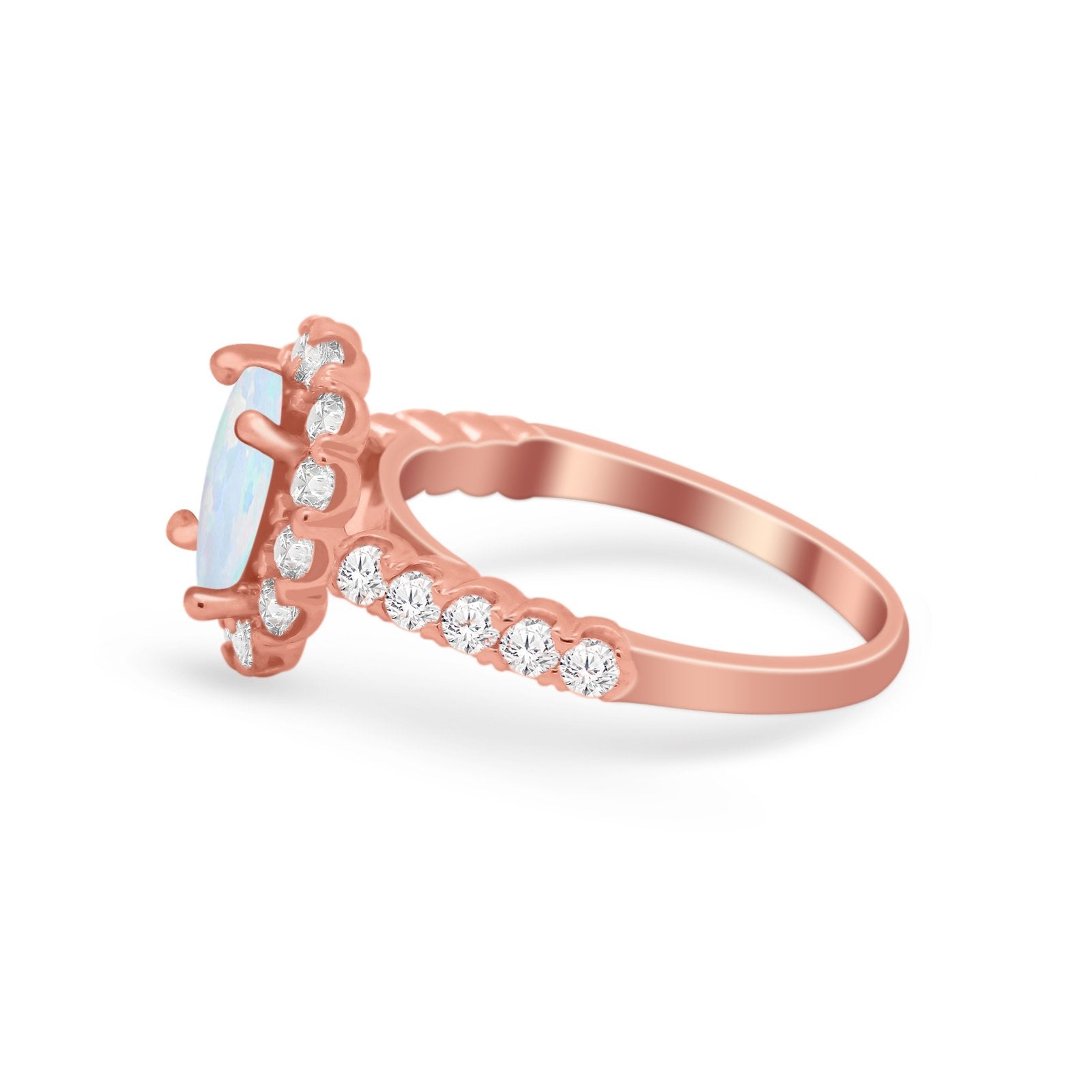 Solitaire Accent Wedding Ring Simulated Cubic Zirconia 925 Sterling Silver