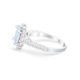 Solitaire Accent Wedding Ring Simulated Cubic Zirconia 925 Sterling Silver
