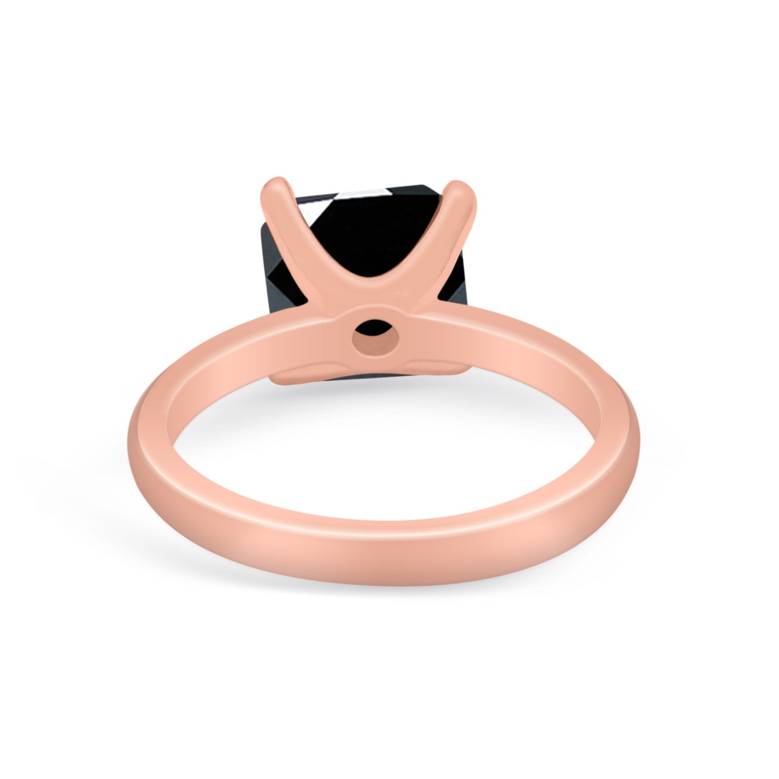 Solitaire Cushion Cut Engagement Ring Simulated Cubic Zirconia 925 Sterling Silver Cushion Cut Ring