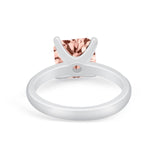 Solitaire Cushion Cut Engagement Ring Simulated Cubic Zirconia 925 Sterling Silver Cushion Cut Ring