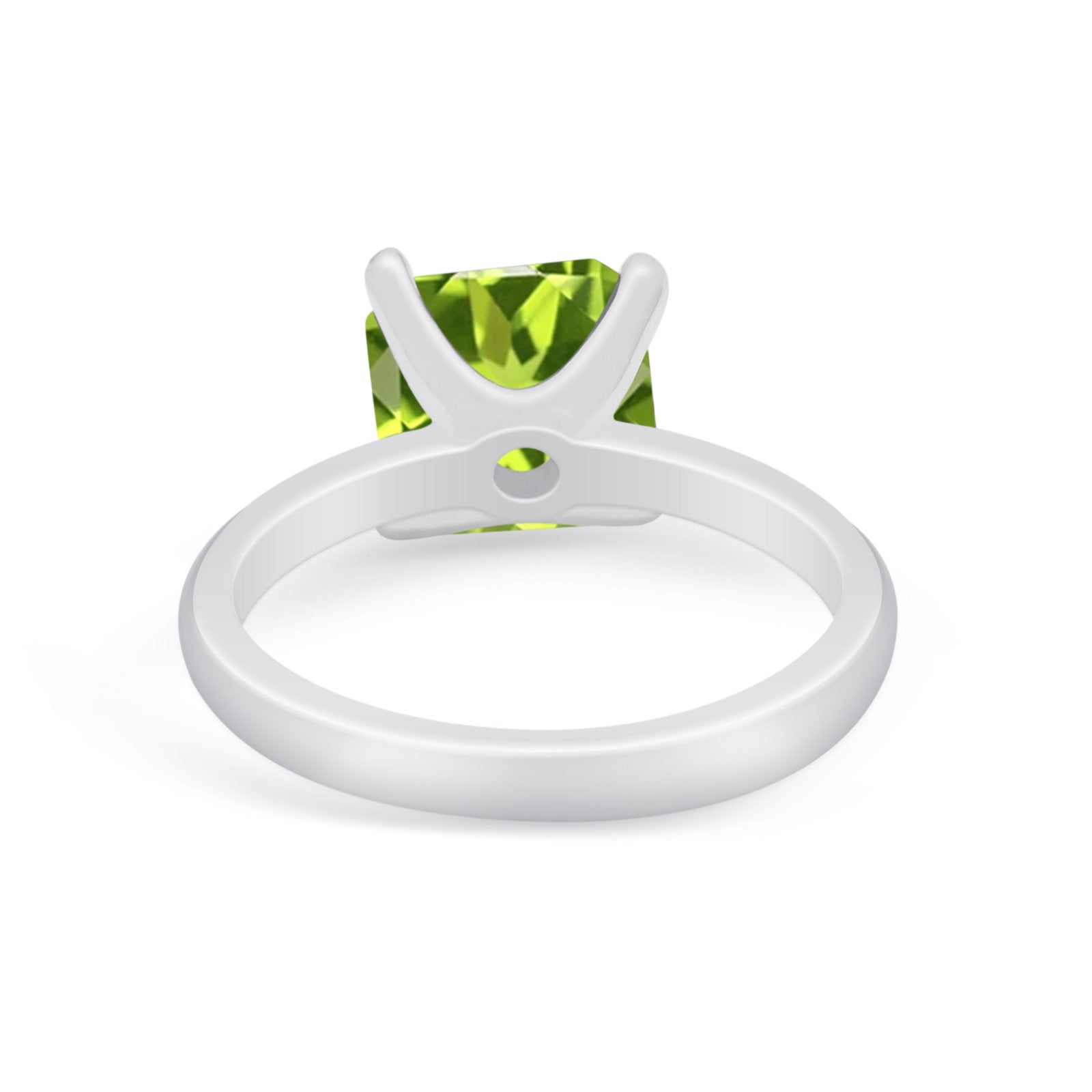 Solitaire Cushion Cut Engagement Ring Simulated Cubic Zirconia 925 Sterling Silver Cushion Cut Ring