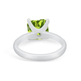 Solitaire Cushion Cut Engagement Ring Simulated Cubic Zirconia 925 Sterling Silver Cushion Cut Ring